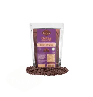 GOTAS COBERTURA SABOR CHOCOLATE USO CULINÁRIO 500G