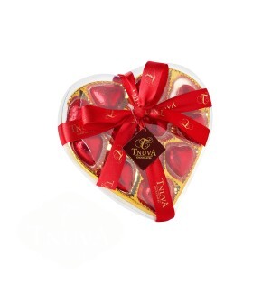 CX P/PRESENTE CORAÇÃO C/12 BOMBONS/- CHOCOLATE TRUFADO - 120G